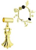 Berloque folheado a ouro em forma de vestido (Pandora inspired)